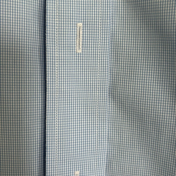 Brooks Brothers blue & white mini houndstooth dress shirt in size 16 1/2 -2/3. - Picture 2 of 12